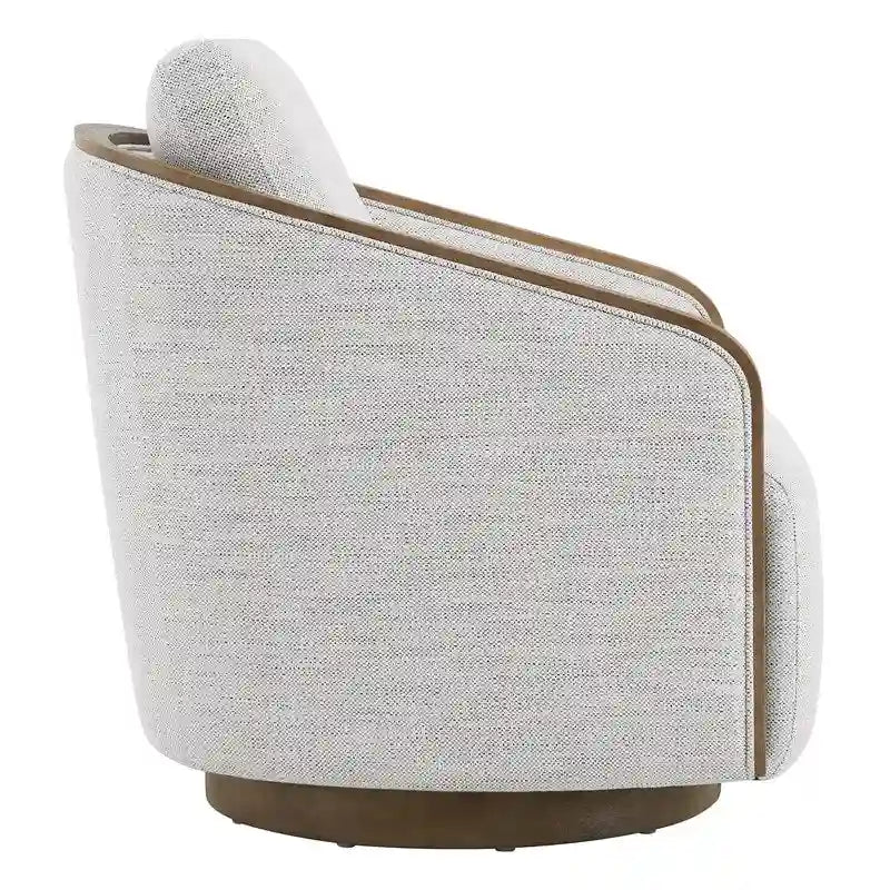 Skyler Modern Upholstered Living Room Swivel Bucket Accent Chair