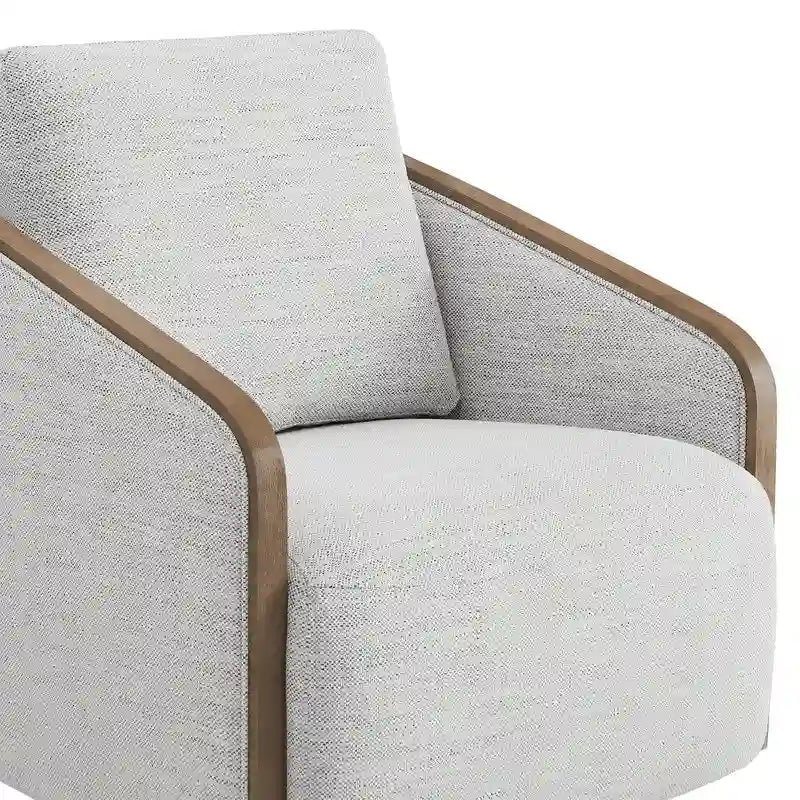 Skyler Modern Upholstered Living Room Swivel Bucket Accent Chair