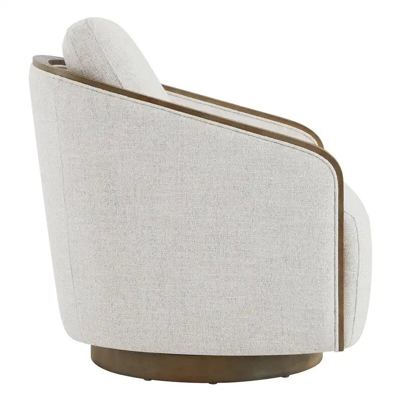Skyler Modern Upholstered Living Room Swivel Bucket Accent Chair