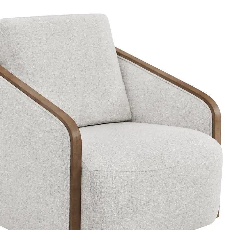 Skyler Modern Upholstered Living Room Swivel Bucket Accent Chair