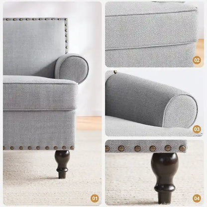 Huimo Modern Nailhead Accent Chair Arm Chairs Set of 2