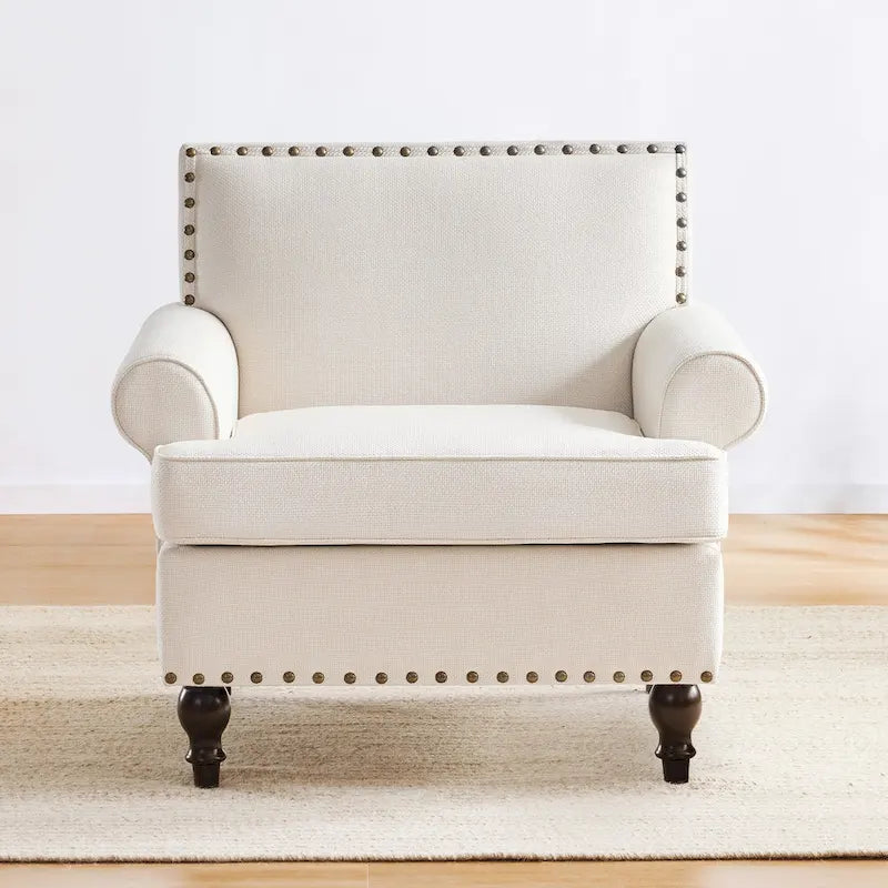 Huimo Modern Nailhead Accent Chair Arm Chairs Set of 2