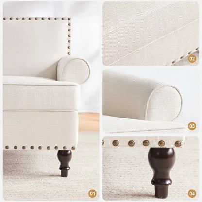 Huimo Modern Nailhead Accent Chair Arm Chairs Set of 2