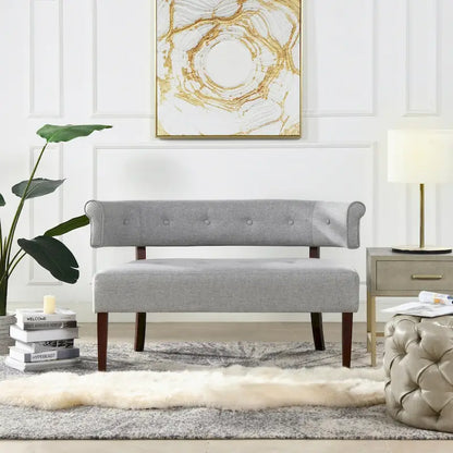 Jared 51 Modern Recessed Arm Tufted Bench Settee