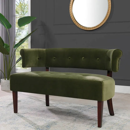 Jared 51 Modern Recessed Arm Tufted Bench Settee