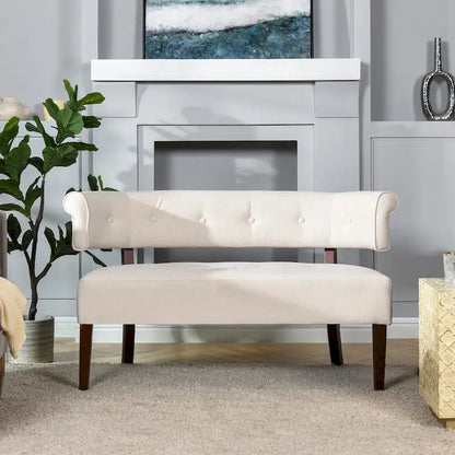 Jared 51 Modern Recessed Arm Tufted Bench Settee