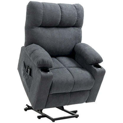 HOMCOM Electric Power Lift Chair Recliners for Elderly, Oversized Living Room Recliner Chair with Remote Control