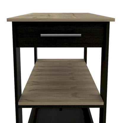 FM Furniture Brooklyn 46 Kitchen Island, Two Shelves, Two Drawers