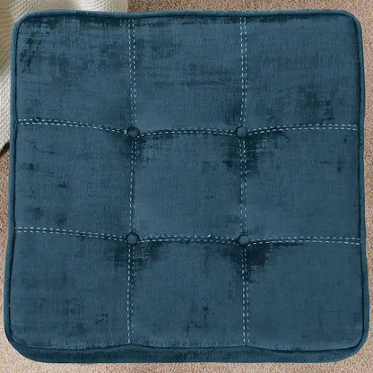 Textured Velvet Ottoman Vanity Stool 18X18X17