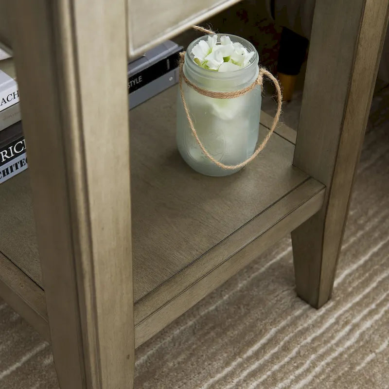 Leick Home Laurent One Drawer Swing Arm Lamp Side Table