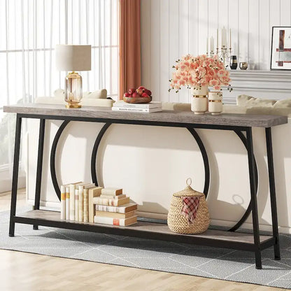 70.9 Inch Sofa Console Table with Storage for Entryway Hallway Living Room Behind Couch