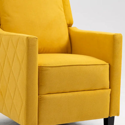 AVAWING Set of 2 Push Back Recliner Chair Linen Wing Back Chair
