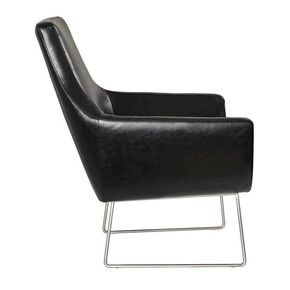 Adesso Kendrick Distressed Black or Camel Leather Chair