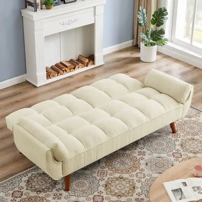 75.39 Sofa Bed, Convertible Sleeper Couch with Pillows, Foldable Loveseat Furniture for Living Room