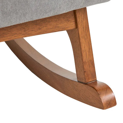 Lifestorey Mick Mid-century Modern Rubberwood Rocking Chair