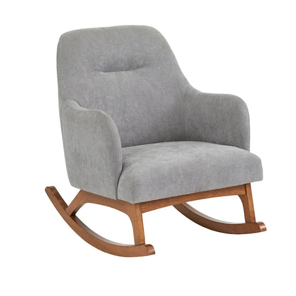 Lifestorey Mick Mid-century Modern Rubberwood Rocking Chair