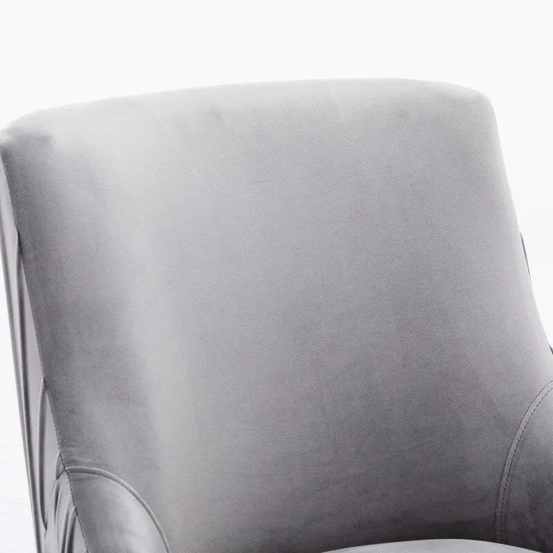 SEYNAR Modern Velvet Pleated Finish Back Dining Chair Set of 4 with Rear Handle