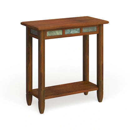 Leick Home Rustic Slate Side Table with USB-C Port
