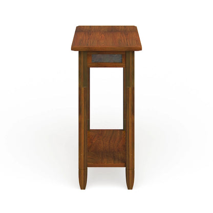 Leick Home Rustic Slate Side Table with USB-C Port