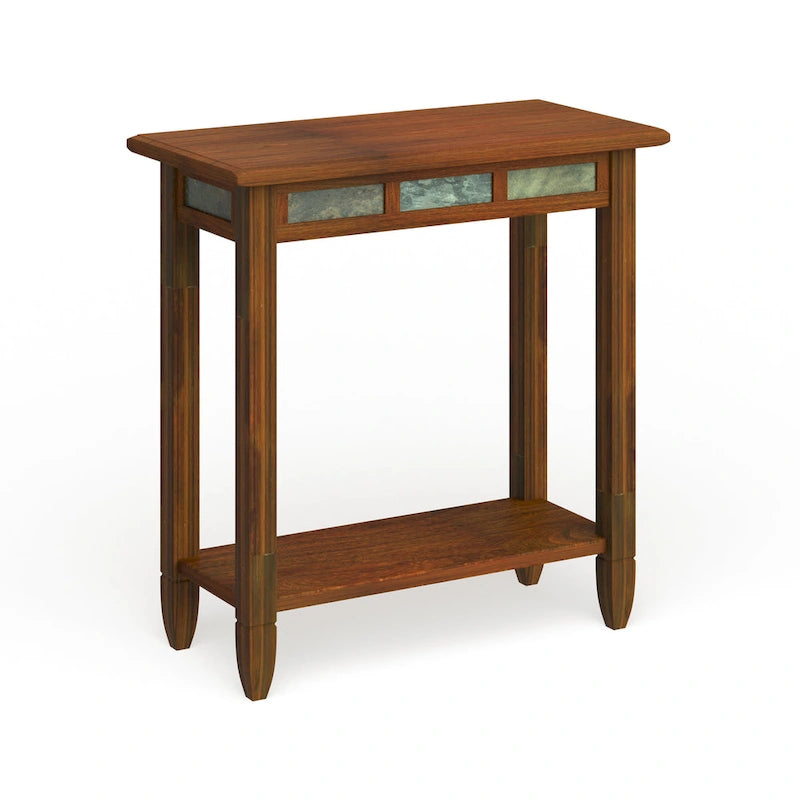 Leick Home Rustic Slate Side Table with USB-C Port