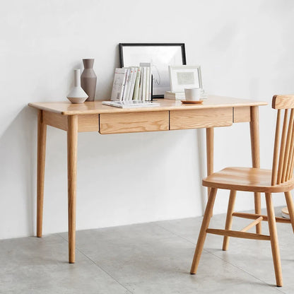 Solid wood computer study desk