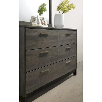 Roundhill Furniture Ioana 187 Antique Grey Wood Bed Room Set