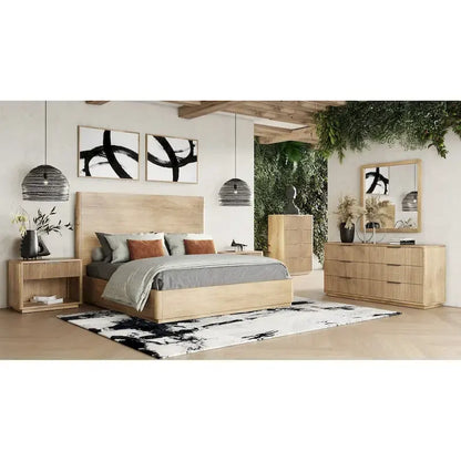 Nova Domus Santa Monica Modern Natual Oak Bed