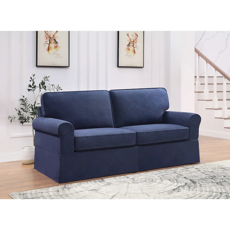 Porch & Den Zuni Mid-century Slip Cover Sofa