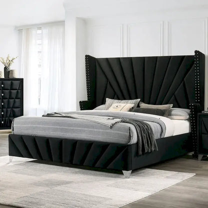 Furniture of America Ambrosia Traditional Fabric Upholstered Panel Bed