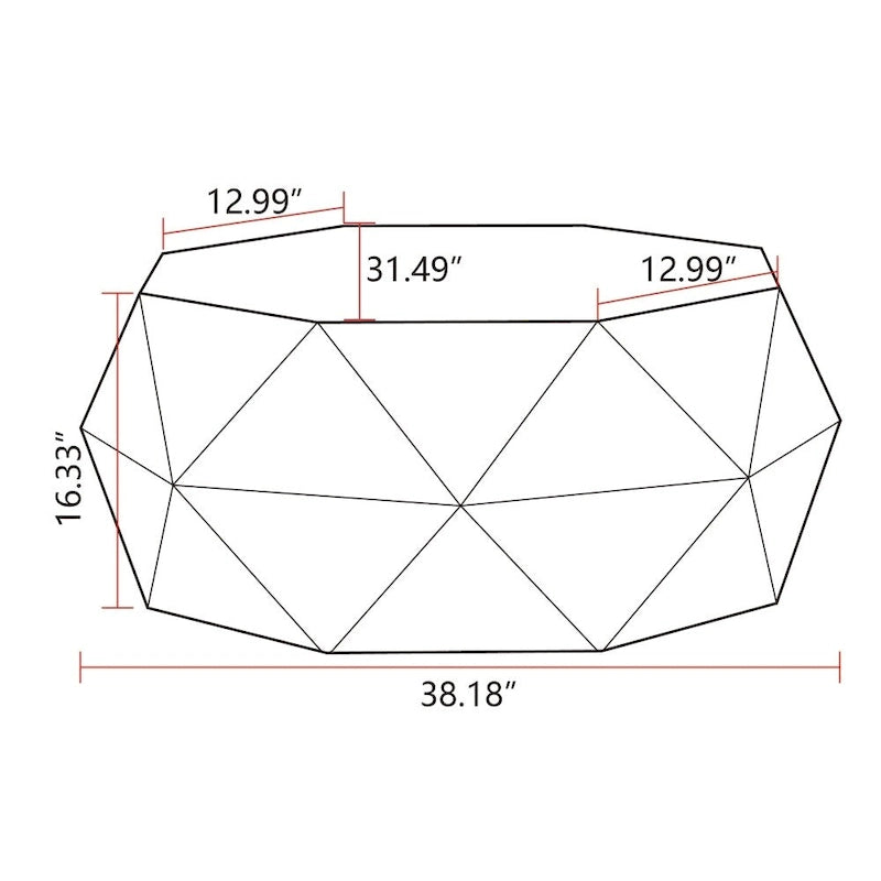 38 Three-dimensional Embossed American Retro Style Coffee Table