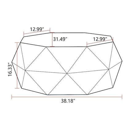 38 Three-dimensional Embossed American Retro Style Coffee Table