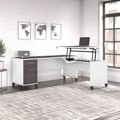 Somerset 72W 3 Position Sit to Stand L Shaped Desk by Bush Furniture