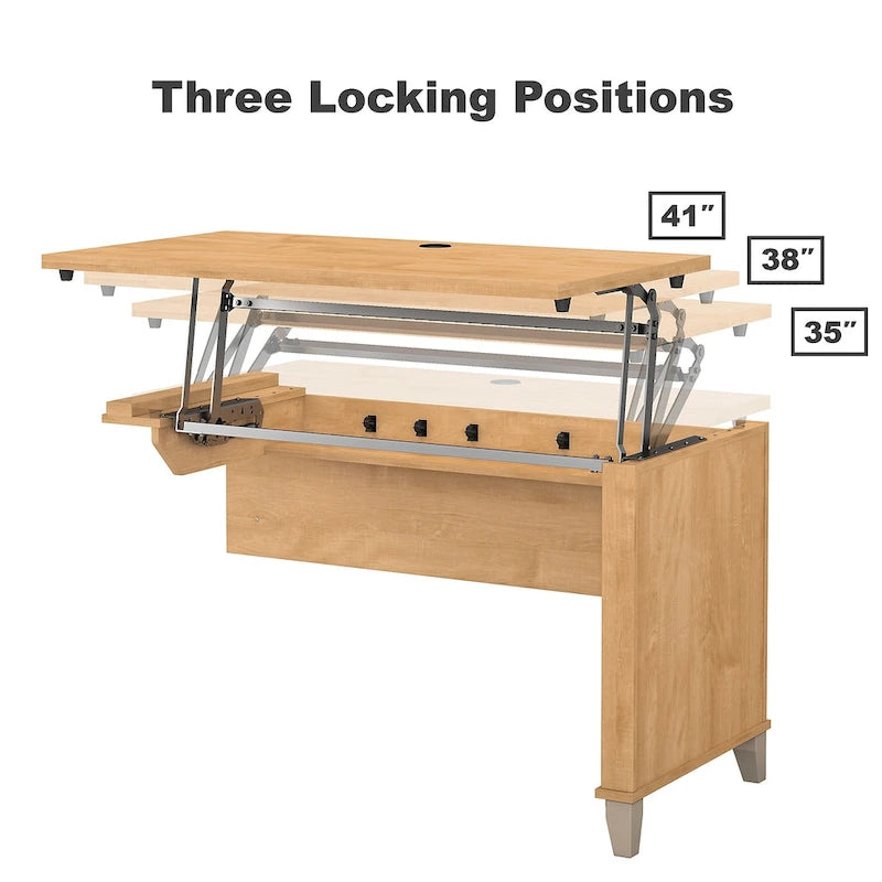 Somerset 72W 3 Position Sit to Stand L Shaped Desk by Bush Furniture