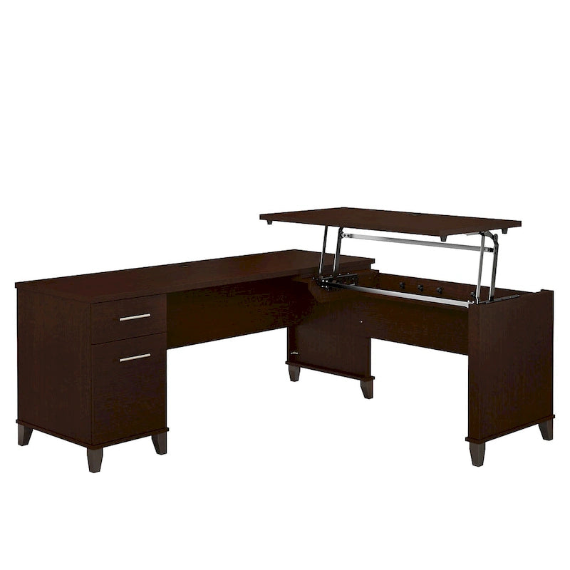 Somerset 72W 3 Position Sit to Stand L Shaped Desk by Bush Furniture