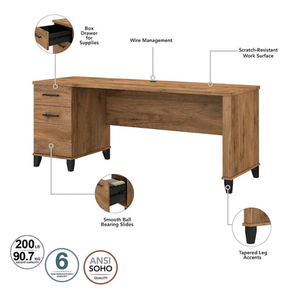 Somerset 72W 3 Position Sit to Stand L Shaped Desk by Bush Furniture