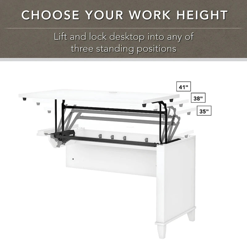 Somerset 72W 3 Position Sit to Stand L Shaped Desk by Bush Furniture