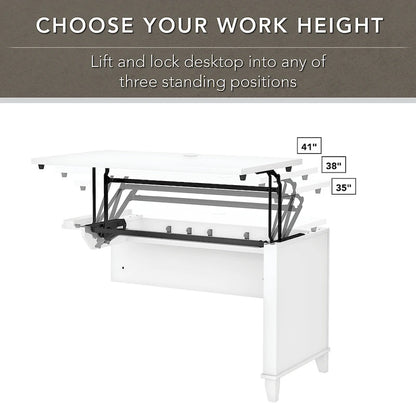 Somerset 72W 3 Position Sit to Stand L Shaped Desk by Bush Furniture