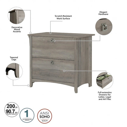 Salinas 3-piece Desk, Cabinet, and Bookcase Set by Bush Furniture