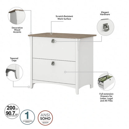 Salinas 3-piece Desk, Cabinet, and Bookcase Set by Bush Furniture