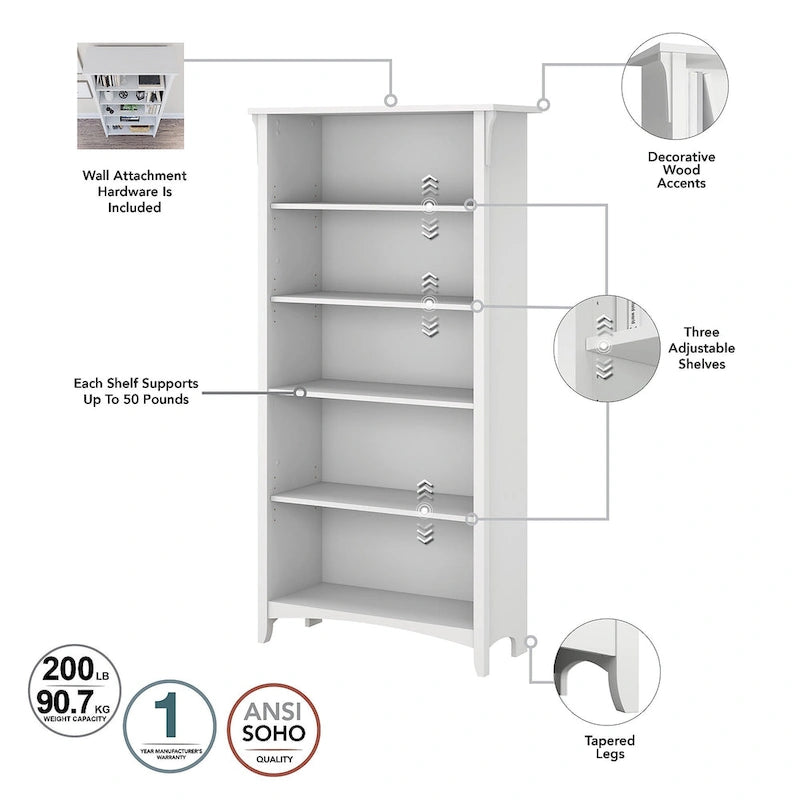 Salinas 3-piece Desk, Cabinet, and Bookcase Set by Bush Furniture