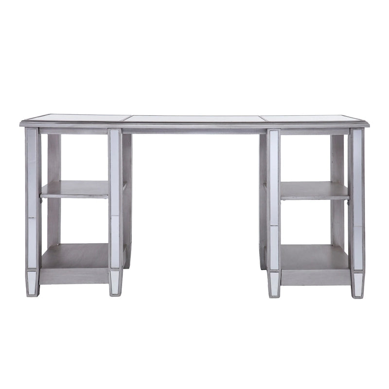 SEI Furniture Vedlin Mirrored Office Computer Desk