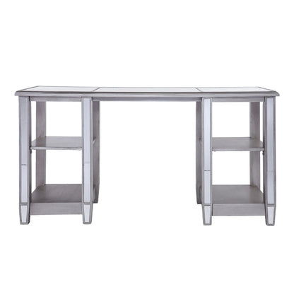 SEI Furniture Vedlin Mirrored Office Computer Desk
