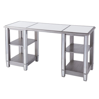 SEI Furniture Vedlin Mirrored Office Computer Desk
