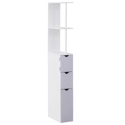 Bathroom Tower Storage Cabinet - 6 W x 13 D x 55.25 H