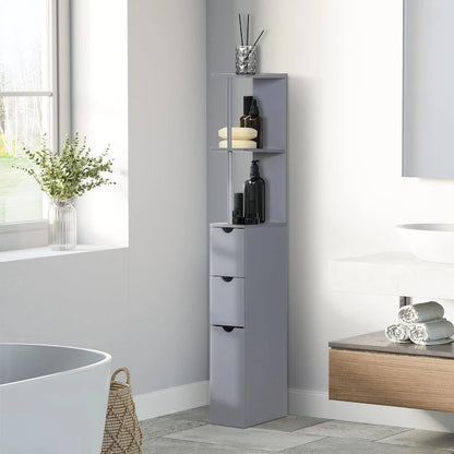 Bathroom Tower Storage Cabinet - 6 W x 13 D x 55.25 H