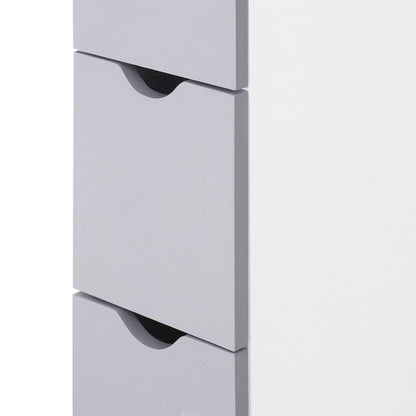 Bathroom Tower Storage Cabinet - 6 W x 13 D x 55.25 H