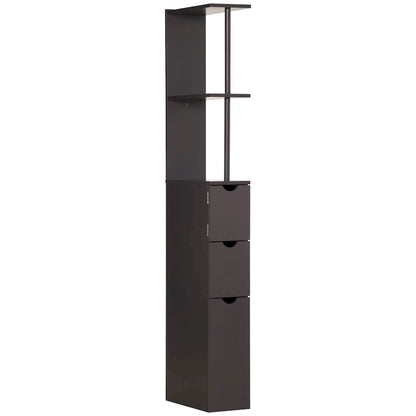 Bathroom Tower Storage Cabinet - 6 W x 13 D x 55.25 H