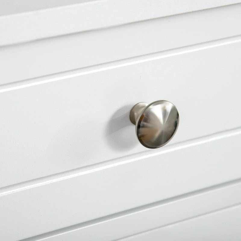 kleankin Freestanding Bathroom Storage Cabinet Organizer Floor Tower with 2 Door, 2 Drawers, Adjustable Shelf, White