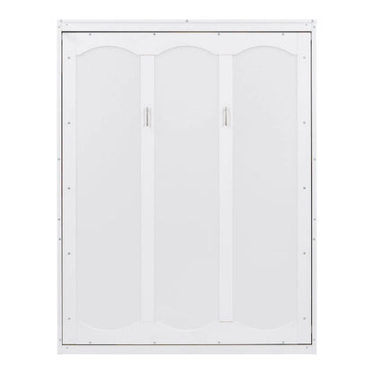 Queen Size Murphy Bed Wall Bed with Shelves,Gray