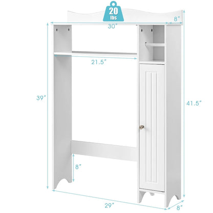 Bathroom Space Saver Toilet Storage Cabinet with Adjustable Shelves